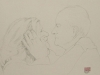 Father and daughter sketch